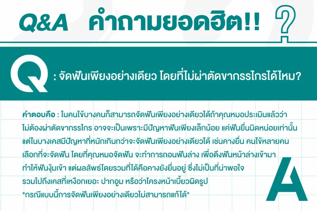 คางยื่น จัดฟันอย่างเดียวได้หรือไม่